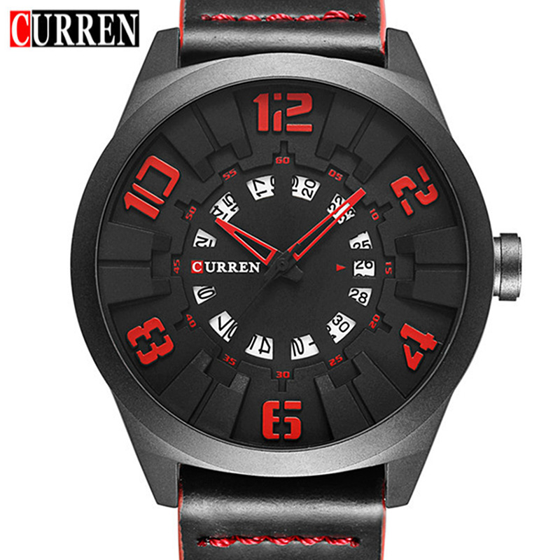 Мужские часы CURREN 8258 Black Red